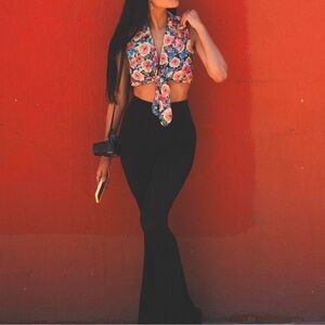 Thrifted Floral Halter Top